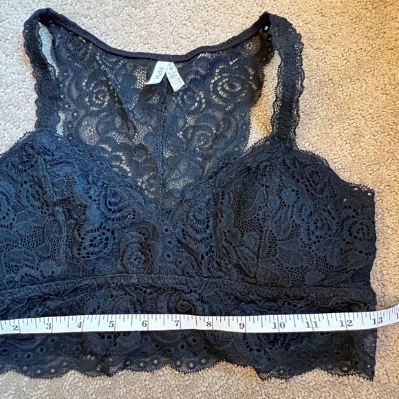 MUDD Black Lace Padded Cross Back Bralette-Size Medium-EUC - Picture 3 of 5